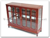 Chinese Furniture - ff7321q -  Queen ann leg glass cabinet - 48" x 14" x 36"