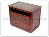 Chinese Furniture - ff7323p -  T.v. cabinet with 2 drawers and 1 glass door plain design - 31" x 19" x 25"