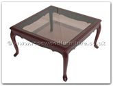 Chinese Furniture - ff7327 -  Smoke glass top coffee table french design - 30" x 30" x 16"