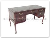 Chinese Furniture - ff7344 -  Queen ann legs desk with 5 drawers - 54" x 24" x 31"