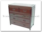Chinese Furniture - ff7354ps -  Chest of 5 drawers plain design with shell handles - 38" x 19" x 36"