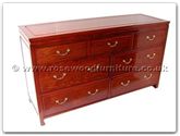 Chinese Furniture - ff7356p -  Chest of 7 drawers plain design - 60" x 19" x 34"