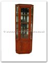 Chinese Furniture - ff7416p -  Corner cabinet plain design with spot light and mirror back - 20" x 20" x 78"