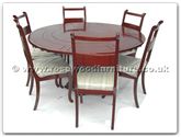 Rosewood Furniture - ff7607eo -  Extendable round dining table w/6 chairs   ( open ) - 60" x 60" x 30"