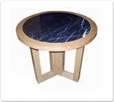 Chinese Furniture - ff8013a -  Ashwood marble top round end table - 23.5" x 23.5" x 22"