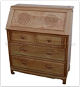 Chinese Furniture - ffalwri -  Ashwood writing desk with 4 drawers longlife design - 36" x 16" x 42"