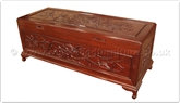 Chinese Furniture - ffb60chest -  Chest flower and bird design - camphorwood lined - 60" x 20" x 24"
