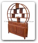 Chinese Furniture - ffbufct -  Buffet w/2 drawers & 2 doors f&b design w/circular curio top - 48" x 10" x 49"