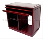 Chinese Furniture - ffbw36com -  Black wood computer desk with casters - 36" x 19" x 31"
