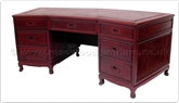 Chinese Furniture - ffbw84desk -  Black wood executive office design - 84" x 33" x 31"