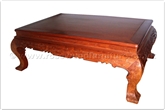 Chinese Furniture - ffbwccof -  Curved legs coffee table w/full carved - 52" x 35" x 19"