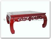 Chinese Furniture - ffcb36coff -  Curved Legs Coffee Table F and B Design - 36" x 36" x 16"
