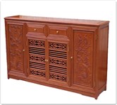 Chinese Furniture - ffccffd -  Shoes cabinet full f and b design w/2 drawers and 4 doors - 64" x 16" x 37"