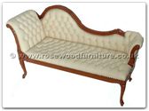 Chinese Furniture - ffchaise3 -  Chaise longue with buttoned leather covering - 72" x 26" x 39"
