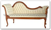 Chinese Furniture - ffchaise4 -  Chaise longue with buttoned leather covering - 72" x 26" x 39"