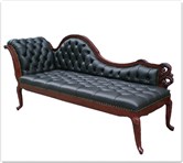 Chinese Furniture - ffclbfc -  Chaise longue w/buttoned fabric covering - 72" x 26" x 39"
