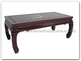 Chinese Furniture - ffclmcof -  Curved Legs Coffee Table With M.O.P. - 40" x 20" x 16"