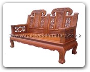 Chinese Furniture - ffcujx2sf -  Curved legs 2 seaters sofa ji-xiang design - 62" x 24.5" x 43"