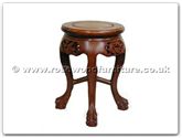 Chinese Furniture - ffdptstool -  Stool dragon and phoenix design tiger legs - 13" x 13" x 19"