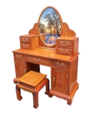 Chinese Furniture - ffdressgs -  dressing table w/carved & stool - 48.5" x 19" x 63"
