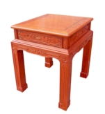 Chinese Furniture - ffendfc -  end table w/full carved - 23.5" x 23.5" x 32"