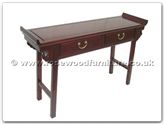 Chinese Furniture - ffep2dalt -  Hall table with 2 drawers plain design - 48" x 14" x 30"