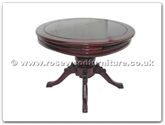 Rosewood Furniture - ffer60splc -  Extendable Round Dining Table With Special Pedestal Leg - 42" x 42" x 30"