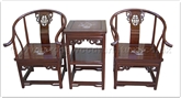 Chinese Furniture - fff31a2chair -  Ming style chair with open longlife design . Mother of Pearl inlay - 22" x 19" x 36"