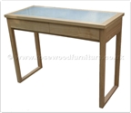 Chinese Furniture - ffff8015a -  Ashwood glass top dressing table - 2 drawers - 42" x 18" x 31"