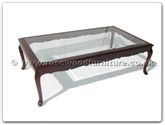 Chinese Furniture - ffgfcof -  Bevel glass top coffee table french design - 55" x 32" x 16"