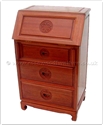 Chinese Furniture - ffgl24wri -  Writing Desk With 3 Drawers Longlife Design - 24" x 16" x 39"