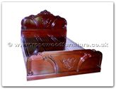 Chinese Furniture - ffhfb041 -  Bed peony design with 4 drawers King - 72" x 78" x 0"
