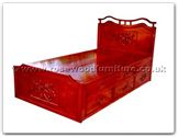 Chinese Furniture - ffhfb044 -  Bed F and D with drawers King - 72" x 78" x 0"