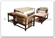 Chinese Furniture - ffhfl013 -  Rosewood Living Room Set5Pcsith Set - 79.25" x 30.25" x 26"
