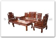 Chinese Furniture - ffhfl021 -  Rosewood Sofa Set 5Pcsith Set-Qing Style Excluding Cushion Couch - 72" x 23" x 42"