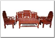 Chinese Furniture - ffhfl022 -  Rosewood Sofa Set 5Pcsith Set Excluding Cushion Couch - 72" x 23" x 42"