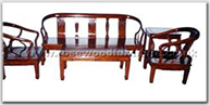 Chinese Furniture - ffhfl031 -  Rosewood Sofa Set 5Pcsith Set Excluding Cushion Couch - 72" x 22" x 32"