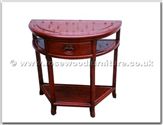 Chinese Furniture - ffhfl116 -  Rosewood Semi-Circular Table - 32" x 16" x 31"