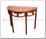 Chinese Furniture - ffhfl117 -  Rosewood Semi-Circular Table with Ming Style - 40" x 20" x 31"