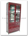Chinese Furniture - ffl36glass -  Glass cabinet with 2 drawers and 2 doors longlife design with spot light and mirror back - 36" x 14" x 78"