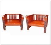 Chinese Furniture - fflz1sf -  Arm sofa chair ganoderma design - 35" x 30" x 27"