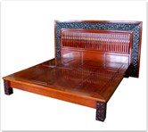 Chinese Furniture - fflzbed -  Super king size platform bed ganoderma design - 72" x 78" x 0"