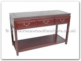 Chinese Furniture - ffp50ser -  Serving table with 3 drawers plain design with shelf - 50" x 20" x 31"
