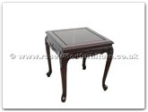 Chinese Furniture - ffqcend  -  Queen ann legs end table with carved - 22" x 22" x 22"