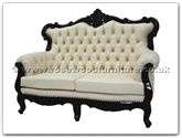 Chinese Furniture - ffqgl2sofa -  Queen Ann legs leather Sofa 2 seater - 56" x 31" x 42"