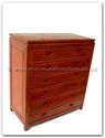 Chinese Furniture - ffrchest -  Chest of 6 drawers with carved handles - 38" x 19" x 42"