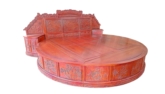 Chinese Furniture - ffroubed -  round bed full carved - 115.75" x 102" x 0"