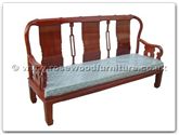Chinese Furniture - ffrp3sofa -  Three seater sofa with fixed cushion - 73" x 23" x 40"
