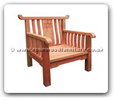 Chinese Furniture - ffsh1sofa -  Shinto style single seater sofa - 26" x 24.5" x 31"