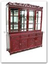 Chinese Furniture - fftg72hut -  Buffet grape design tiger legs with top with spot light and mirror back - 72" x 19" x 84"